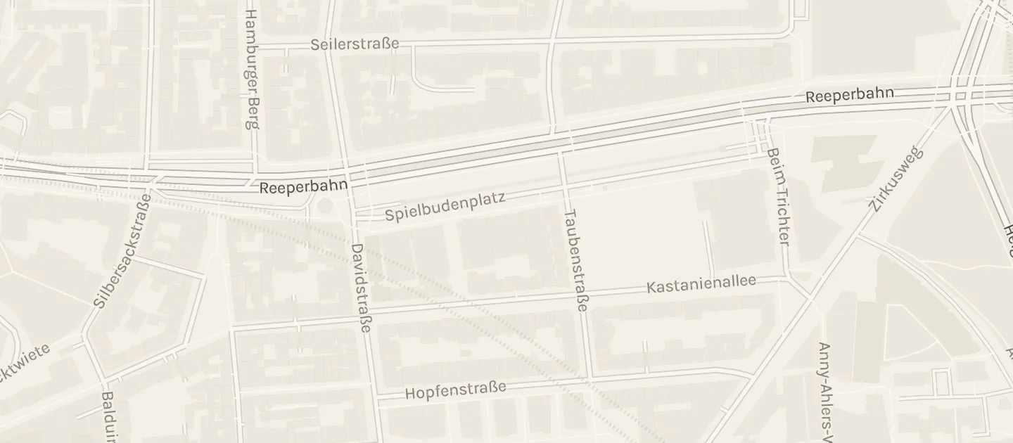 Karte: die Straßen um Bahnhof Pauli