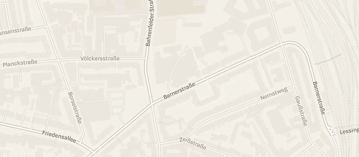 Karte: die Straßen um Fabrik