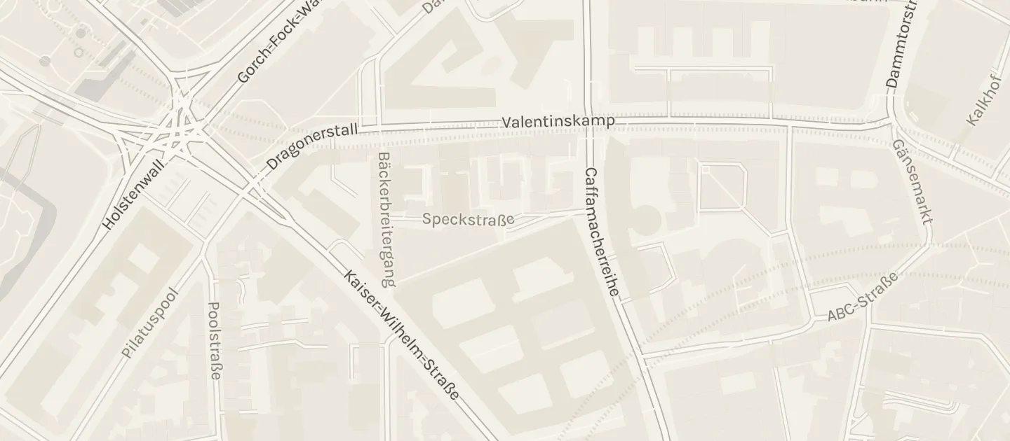 Karte: die Straßen um Gängeviertel
