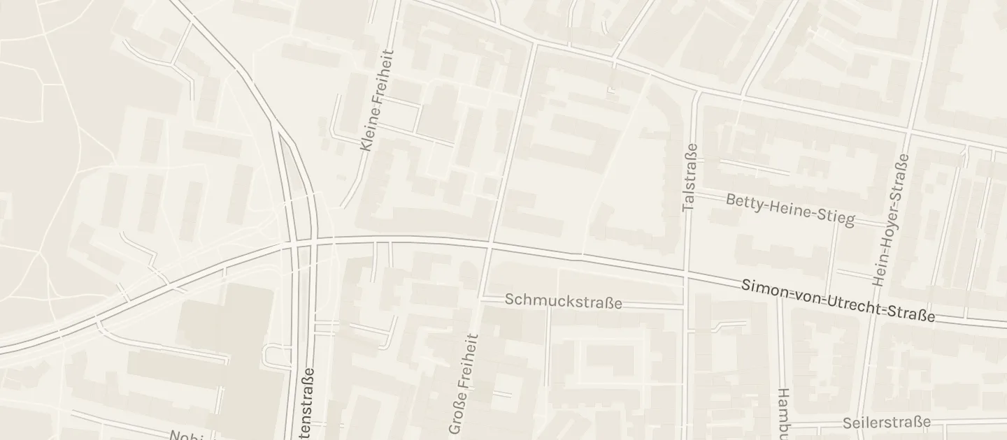 Karte: die Straßen um Gruenspan