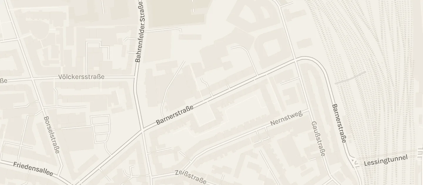 Karte: die Straßen um Hebebühne